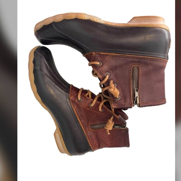 Sperry Saltwater Leather Waterproof Duck Boots Womens size 6.5 - Picture 7 of 8